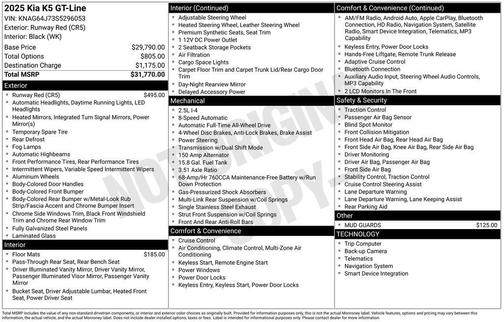2025 Kia K5 GT-Line