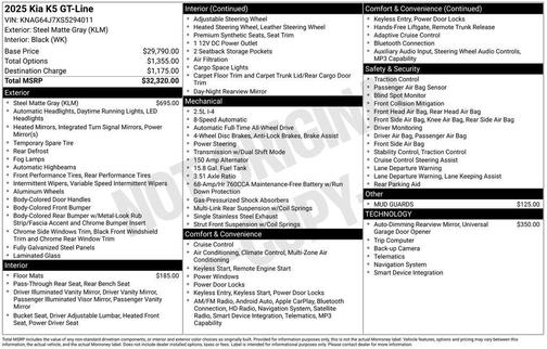 2025 Kia K5 GT-Line