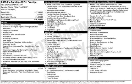 Glacial White Pearl 2023 Kia Sportage S