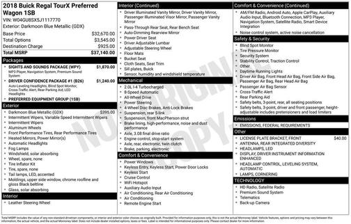 2018 Buick Regal TourX Preferred