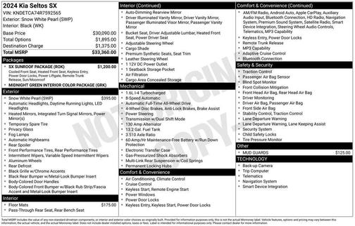 2024 Kia Seltos SX Turbo