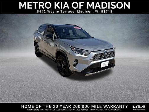 Silver Sky Metallic w/Midnight Black Roof 2020 Toyota RAV4 Hybrid SE