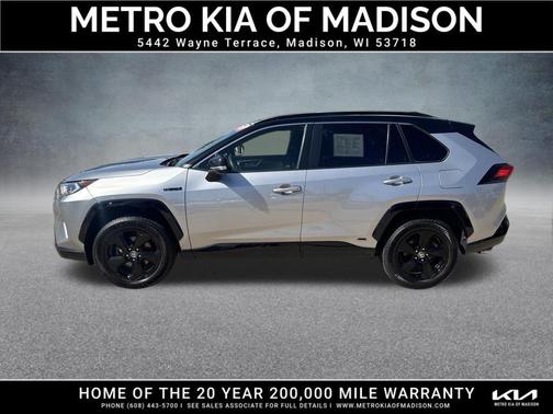 Silver Sky Metallic w/Midnight Black Roof 2020 Toyota RAV4 Hybrid SE