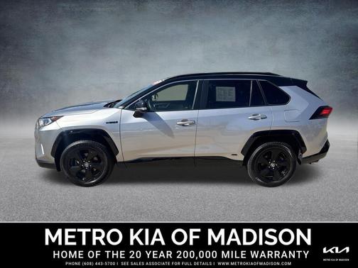 Silver Sky Metallic w/Midnight Black Roof 2020 Toyota RAV4 Hybrid SE
