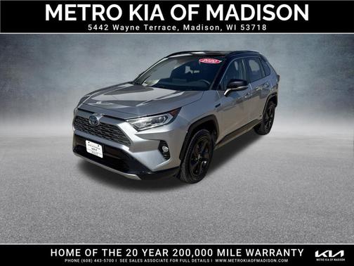 Silver Sky Metallic w/Midnight Black Roof 2020 Toyota RAV4 Hybrid SE