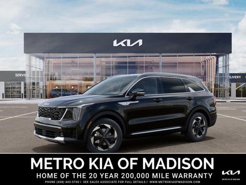 Aurora Black Pearl 2026 Kia Sorento Hybrid EX
