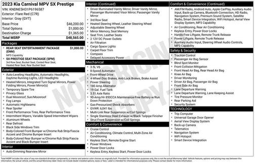 2023 Kia Carnival SX Prestige