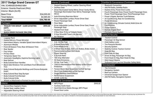 2017 Dodge Grand Caravan GT