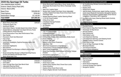 2020 Kia Sportage SX Turbo