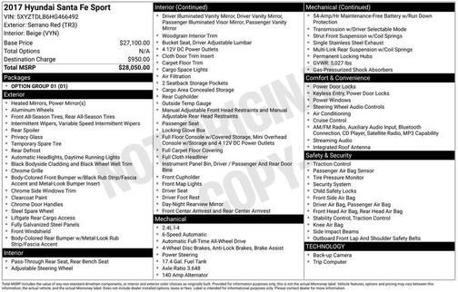 2017 Hyundai Santa Fe Sport 2.4L