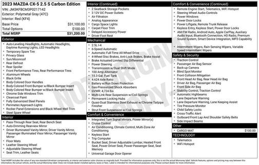 2023 Mazda CX-5 Carbon Edition