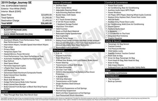 2019 Dodge Journey SE
