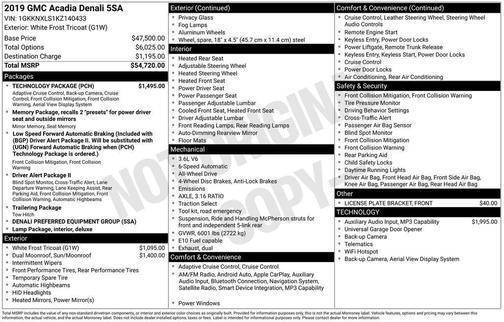 2019 GMC Acadia Denali