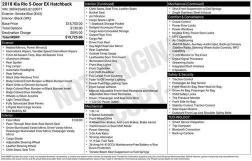 Smoke Blue 2018 Kia Rio EX
