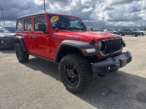 Firecracker Red Clearcoat 2025 Jeep Wrangler 4xe Willys