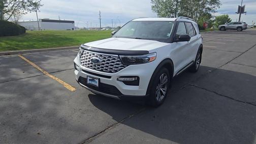 Star White Metallic Tri-Coat 2020 Ford Explorer Platinum