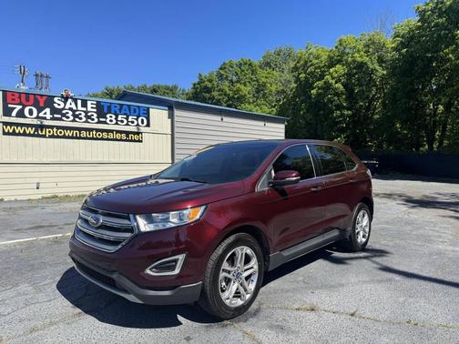 Red 2017 Ford Edge Titanium