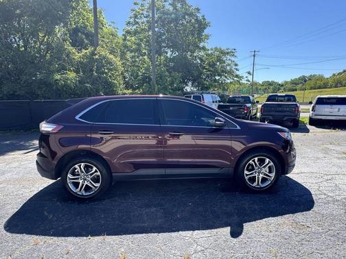 Red 2017 Ford Edge Titanium