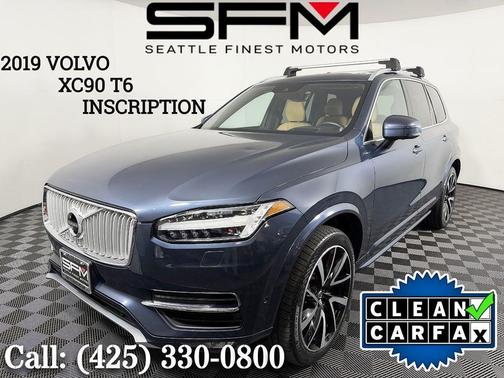 Blue 2019 Volvo XC90 T6 Inscription
