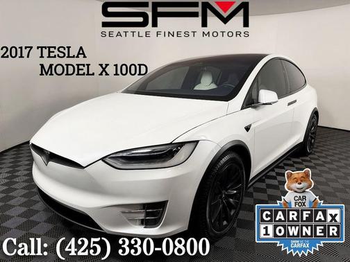 Pearl White Multi-Coat 2017 Tesla Model X 100D