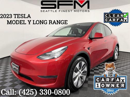 Red Multi-Coat 2023 Tesla Model Y Long Range Dual Motor All-Wheel Drive