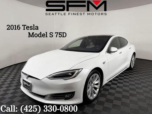 White 2016 Tesla Model S 90D
