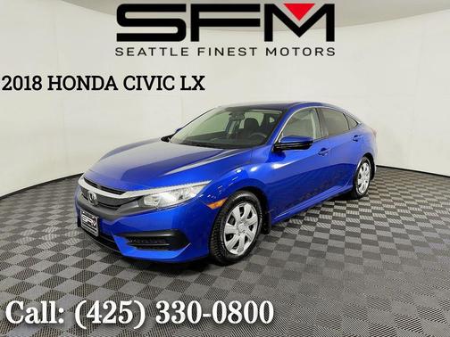 Blue 2018 Honda Civic LX