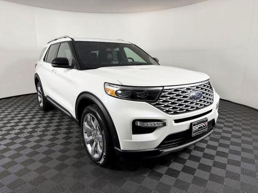 Star White Metallic Tri-Coat 2020 Ford Explorer Platinum