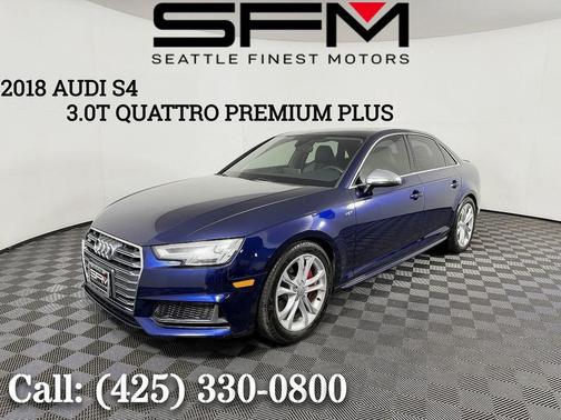 Blue 2018 Audi S4 Premium Plus