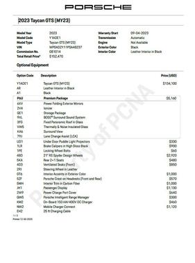 2023 Porsche Taycan GTS