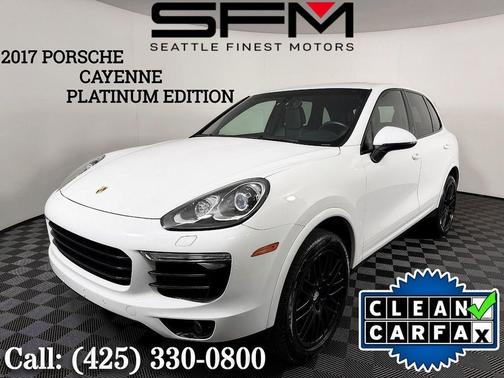 White 2017 Porsche Cayenne Platinum Edition