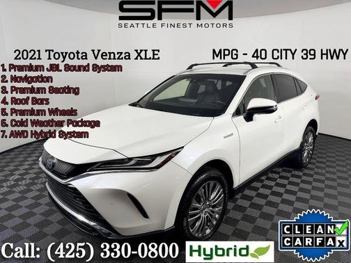 Blizzard Pearl 2021 Toyota Venza XLE