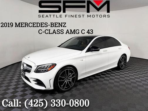 White 2019 Mercedes-Benz AMG C 43 4MATIC