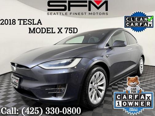 Gray 2018 Tesla Model X 75D
