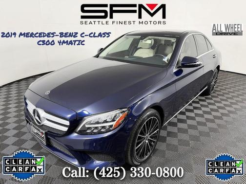 Blue 2019 Mercedes-Benz C-Class C 300 4MATIC