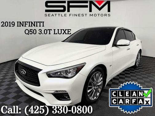 Majestic White 2019 INFINITI Q50 3.0t LUXE