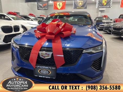 Electric Blue 2022 Cadillac CT4-V V-Series