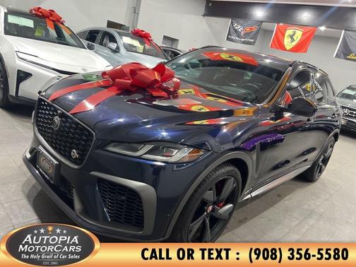 Ultra Blue Metallic 2021 Jaguar F-PACE SVR P550 AWD Automatic