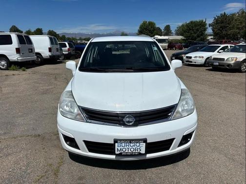 White 2012 Nissan Versa 1.8 S