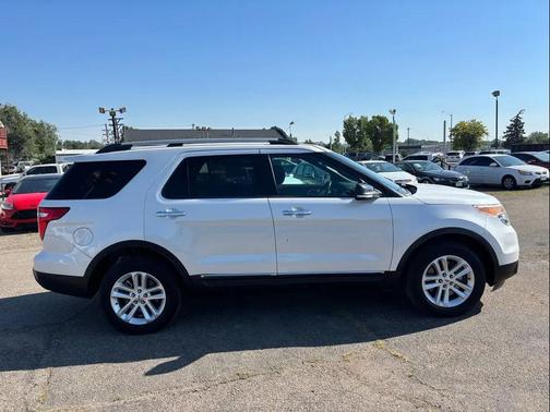 White Platinum Metallic Tri-Coat 2015 Ford Explorer XLT