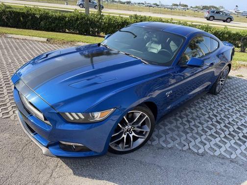 Blue 2017 Ford Mustang GT Premium