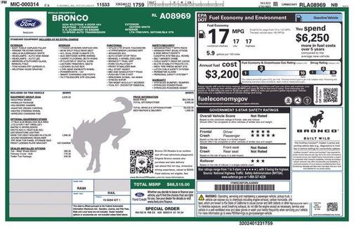 Oxford White 2024 Ford Bronco Wildtrak