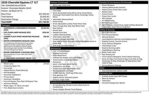 Chocolate Metallic 2020 Chevrolet Equinox 1LT