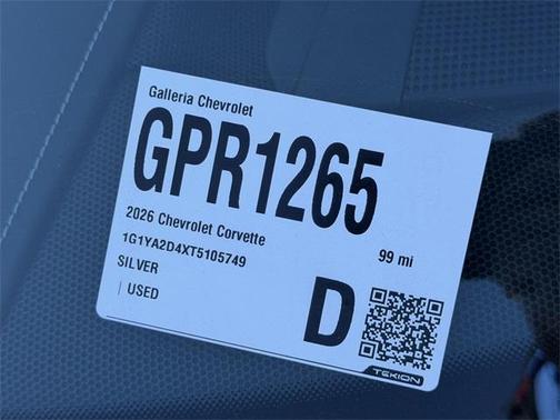 2026 Chevrolet Corvette Stingray w/1LT