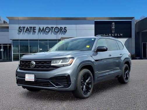 Platinum Gray Metallic 2022 Volkswagen Atlas 3.6 V6 SEL R-Line Black