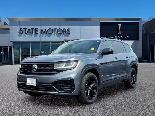 Platinum Gray Metallic 2022 Volkswagen Atlas 3.6 V6 SEL R-Line Black