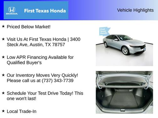 2025 Honda Accord LX 1.5T