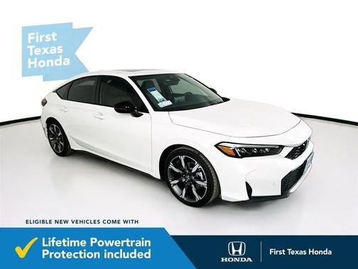 Platinum White Pearl 2026 Honda Civic Hybrid Sport Touring