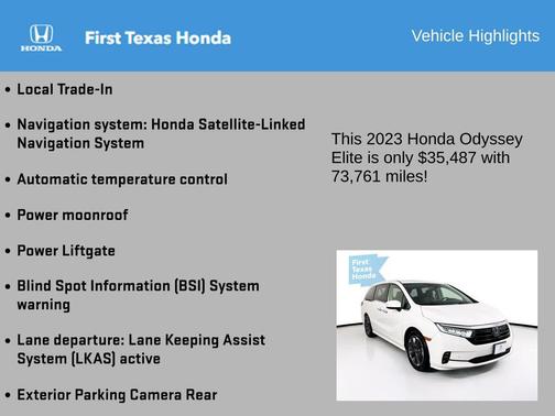 2023 Honda Odyssey Elite
