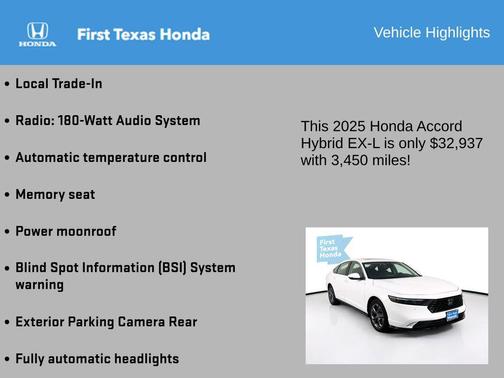 2025 Honda Accord Hybrid EX-L